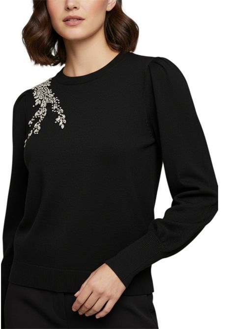 MAGLIA IN MISTO VISCOSA CON RICAMO CASTONI VALENTINA RIO | Maglie | V42550001